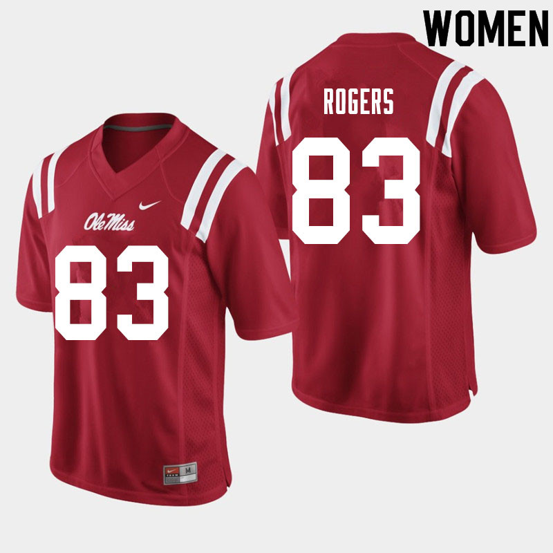 Chase Rogers Ole Miss Rebels NCAA Women's Red #83 Stitched Limited College Football Jersey URL6858FF